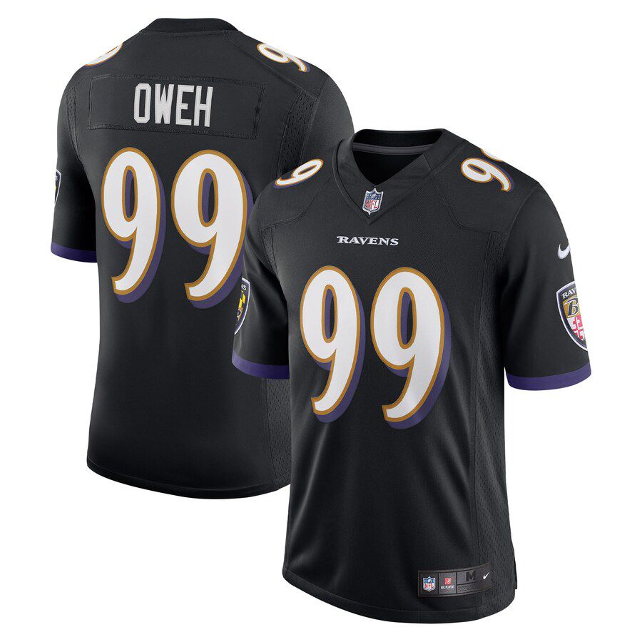 Men Baltimore Ravens #99 Odafe Oweh Nike Black Vapor Limited NFL Jersey